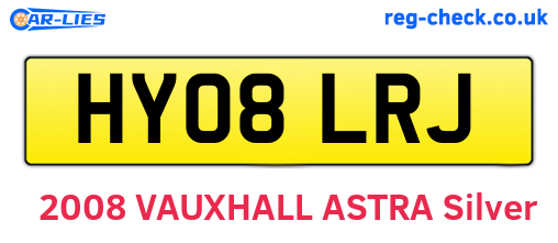 HY08LRJ are the vehicle registration plates.