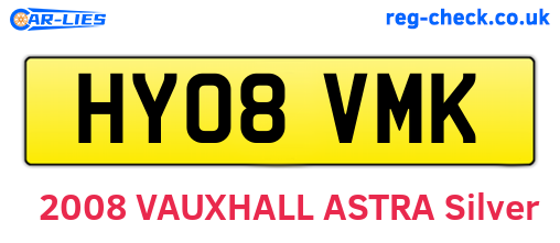HY08VMK are the vehicle registration plates.