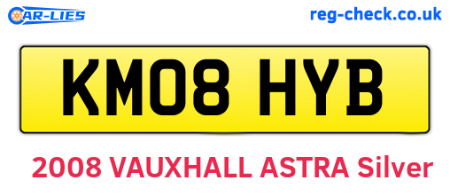 KM08HYB are the vehicle registration plates.