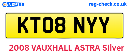 KT08NYY are the vehicle registration plates.