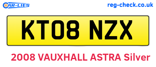 KT08NZX are the vehicle registration plates.