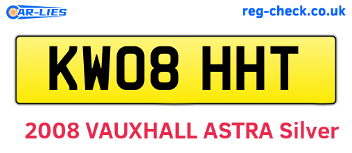 KW08HHT are the vehicle registration plates.