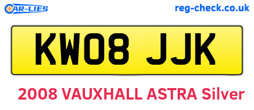 KW08JJK are the vehicle registration plates.