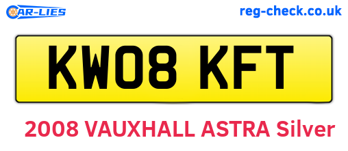 KW08KFT are the vehicle registration plates.