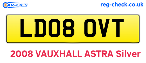LD08OVT are the vehicle registration plates.