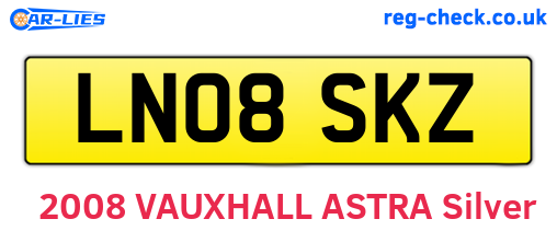 LN08SKZ are the vehicle registration plates.