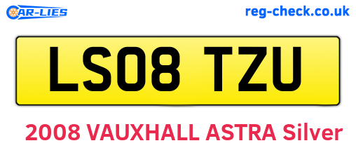 LS08TZU are the vehicle registration plates.