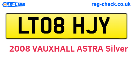 LT08HJY are the vehicle registration plates.