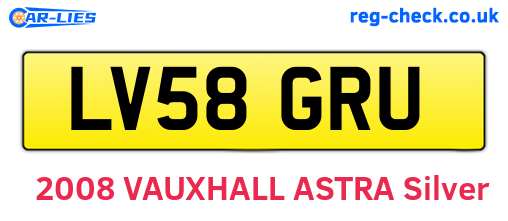 LV58GRU are the vehicle registration plates.
