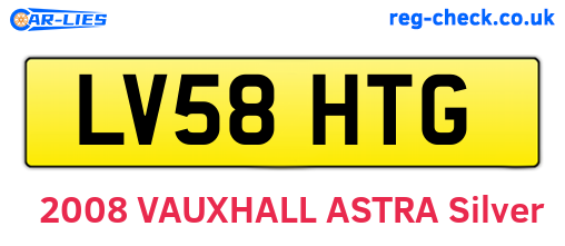LV58HTG are the vehicle registration plates.