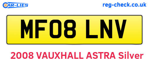 MF08LNV are the vehicle registration plates.