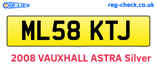 ML58KTJ are the vehicle registration plates.