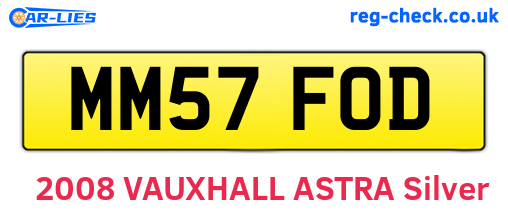 MM57FOD are the vehicle registration plates.