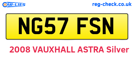 NG57FSN are the vehicle registration plates.