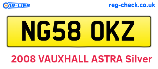 NG58OKZ are the vehicle registration plates.