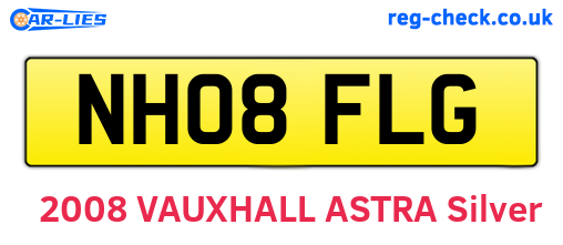 NH08FLG are the vehicle registration plates.