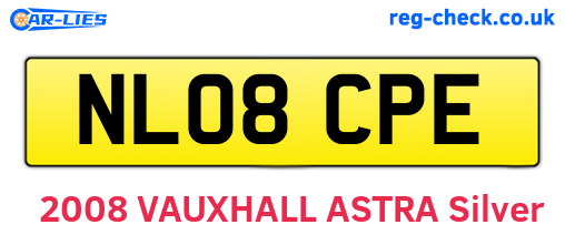 NL08CPE are the vehicle registration plates.