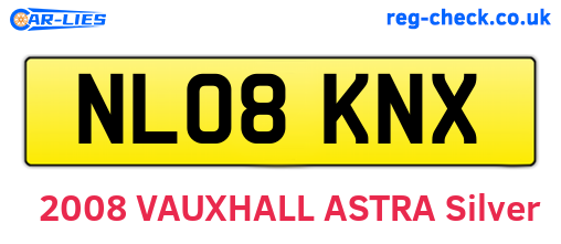 NL08KNX are the vehicle registration plates.