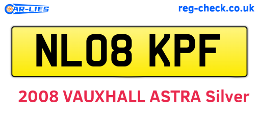 NL08KPF are the vehicle registration plates.
