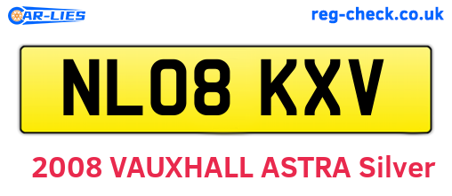 NL08KXV are the vehicle registration plates.