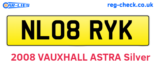 NL08RYK are the vehicle registration plates.