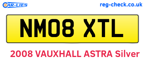 NM08XTL are the vehicle registration plates.