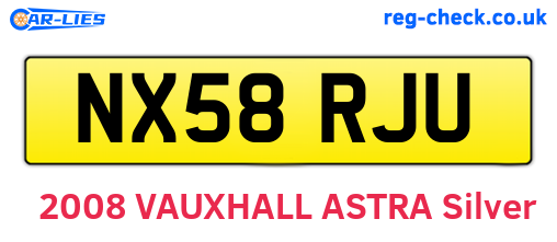 NX58RJU are the vehicle registration plates.