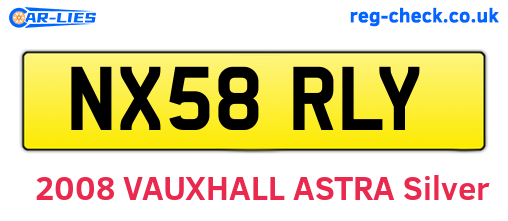 NX58RLY are the vehicle registration plates.