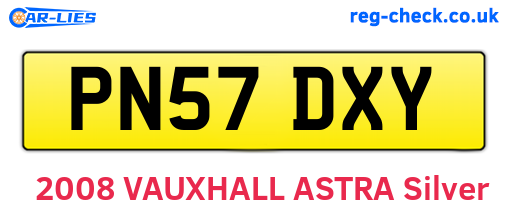 PN57DXY are the vehicle registration plates.