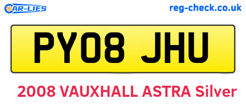 PY08JHU are the vehicle registration plates.