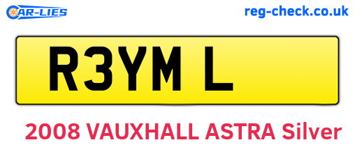 R3YML are the vehicle registration plates.