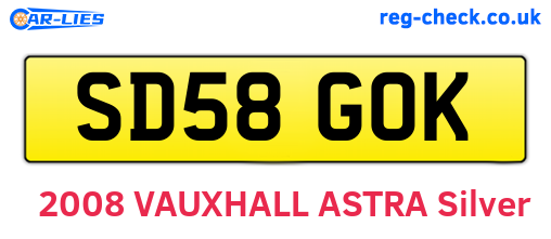 SD58GOK are the vehicle registration plates.