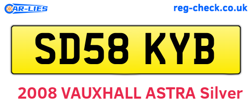 SD58KYB are the vehicle registration plates.