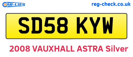SD58KYW are the vehicle registration plates.