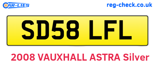 SD58LFL are the vehicle registration plates.