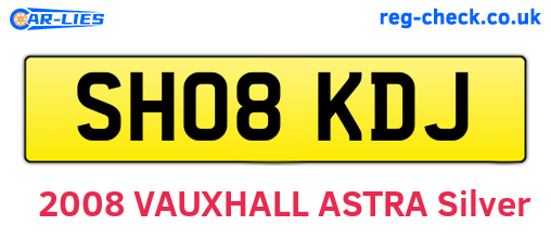 SH08KDJ are the vehicle registration plates.