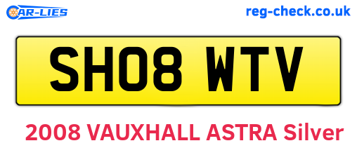 SH08WTV are the vehicle registration plates.
