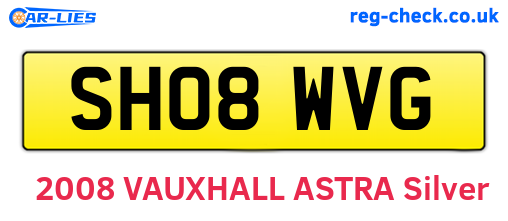 SH08WVG are the vehicle registration plates.