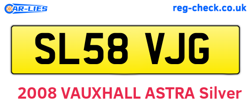 SL58VJG are the vehicle registration plates.