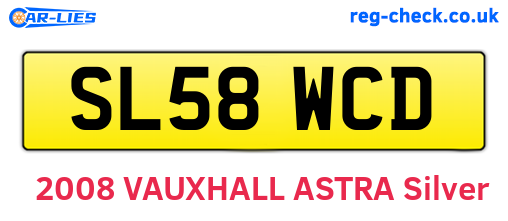SL58WCD are the vehicle registration plates.