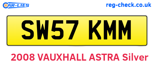 SW57KMM are the vehicle registration plates.