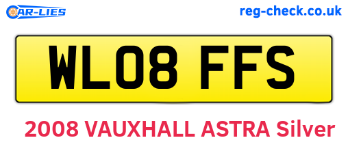 WL08FFS are the vehicle registration plates.