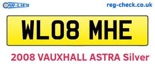 WL08MHE are the vehicle registration plates.