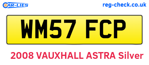 WM57FCP are the vehicle registration plates.