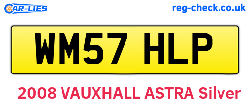 WM57HLP are the vehicle registration plates.
