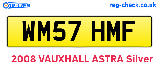WM57HMF are the vehicle registration plates.