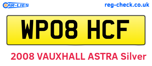 WP08HCF are the vehicle registration plates.