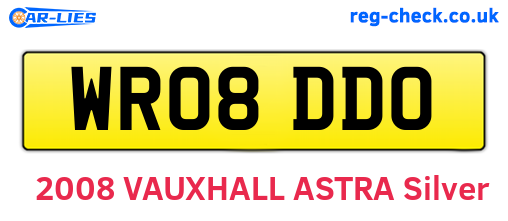 WR08DDO are the vehicle registration plates.