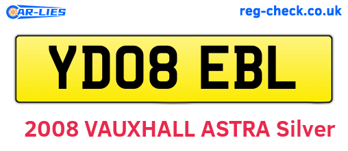 YD08EBL are the vehicle registration plates.