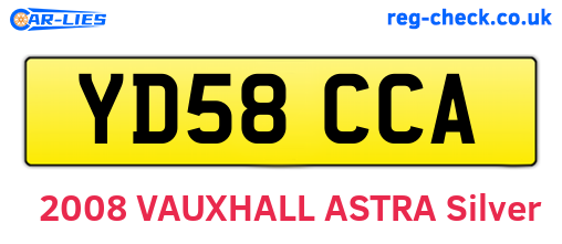 YD58CCA are the vehicle registration plates.